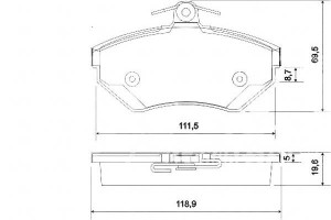 Klocki Hamulcowe Vw Passat 96-99 1.6-1.9tdi A.b.s.