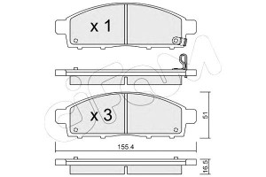 Klocki Hamulcowe Mitsubishi L200 06- 2.5di-d Cifam