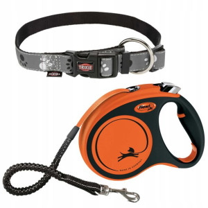 Smycz automatyczna Flexi Xtreme M + obroża 35kg