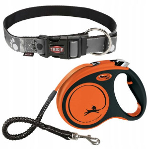Smycz Flexi Xtreme dla dużego psa + obroża L 65kg
