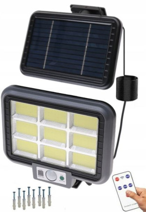 Lampa Solarna Led Czujnik Zmierzchu Ruchu 1256
