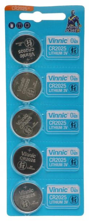 5x BATERIA Litowa Baterie 2025 Vinnic CR2025 5SZT