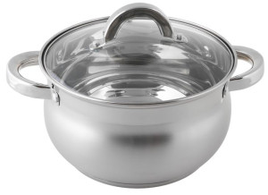 GARNEK Stalowy z POKRYWKĄ 6,5L 24cm Indukcja 3727