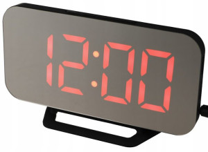 BUDZIK zegar cyfrowy LUSTRO LED Termometr 976