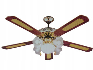 ŻYRANDOL Wiatrak SUFITOWY LAMPA Wentylator 5x5 182