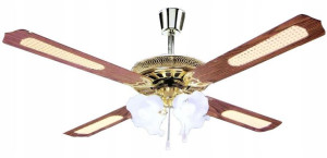 ŻYRANDOL Wiatrak SUFITOWY LAMPA Wentylator 4x4 181