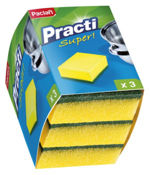 GĄBKA Gąbki DO NACZYŃ Zmywania 3szt PACLAN Practi