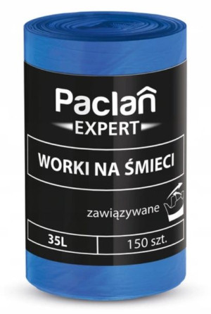 WORKI NA ŚMIECI Wiązane 150szt 35L PACLAN EXPERT