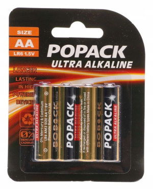 4 Sztuki 4x Bateria Alkaliczna Popack Lr6 R6 Aa