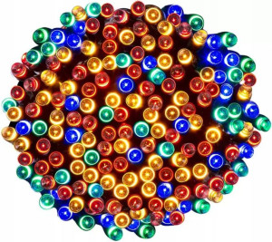 LAMPKI CHOINKOWE Świąteczne 500 led 20m MULTIKOLOR