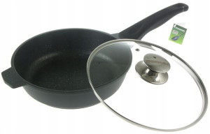Patelnia Głęboka Marmurowa 28cm Indukcja Gaz 1238