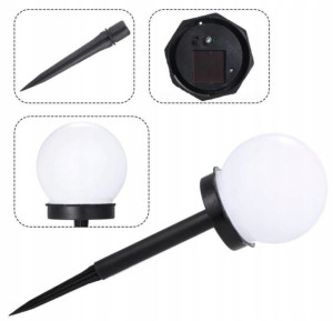Kulka ogrodowa solarna led 10cm
