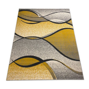 Duży Dywan 250x350 Cm New Idea Wstążka Żółta