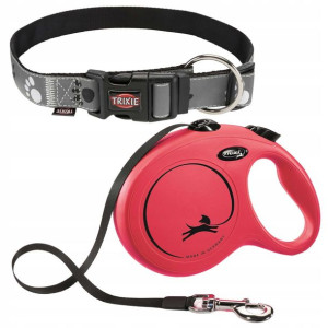 Smycz dla dużego psa Flexi New Classic 8m + obroża