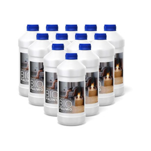 Biopaliwo do biokominka, bioetanol bezzapachowe 12x1L