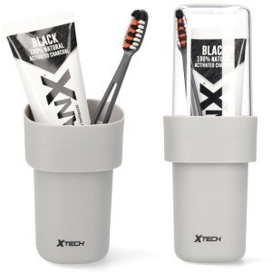 Etui pojemnik na szczoteczkę pastę do zębów Kubek XTECH (szary)