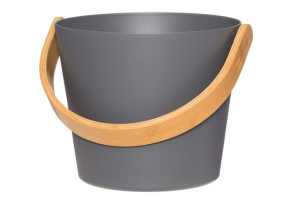Ceber Do Sauny Szary Aluminiowy Pałąk Rento 5l