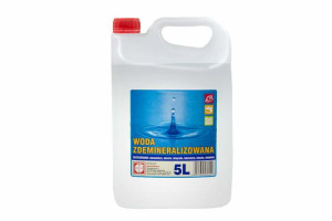 Woda demineralizowana, destylowana, zdemineralizowana - 5 litrów