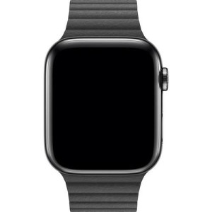 Pasek Apple Watch Mxac2am/a 42/44/45mm Leather Loop Band Czarny/black