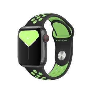 Pasek Apple Watch Mxqw2fe/a 38/40/41mm Nike Sport Brand Czarno-limonkowy