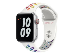 Pasek Apple Watch Myd62am/a 42/44/45mm Nike Sport Band Pride Edition Biały