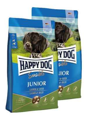 HAPPY DOG Sensible Junior, sucha karma, jagnięcina/ryż, 2x10 kg