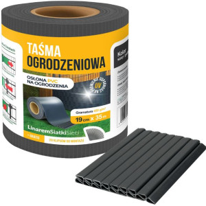Taśma Ogrodzeniowa 19cmx35m Osłona Paneli Na Płot Ogrodzenie Antracyt