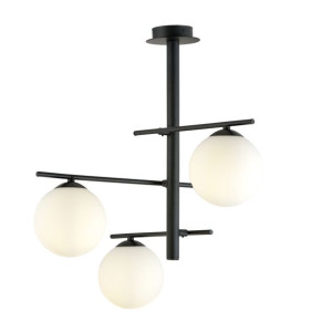 CONCORD 3 1197/3 BLACK/OPAL lampa sufitowa wisząca czarna szklane klosze