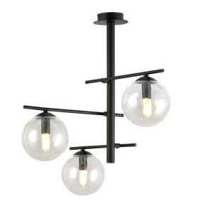 CONCORD 3 1198/3 BLACK/TRANSPARENT lampa sufitowa wisząca czarna szklane kl