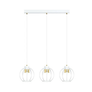 AJAX 3 WHITE/GOLD 1224/3 lampa wisząca regulowana czarna styl loftowy
