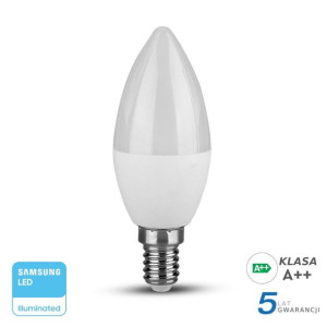 Żarówka LED V-TAC SAMSUNG CHIP 4.5W E14 Świeczka VT-255 6400K 470lm 5 Lat G