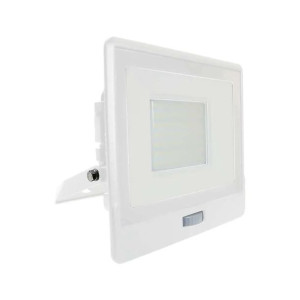 Projektor LED V-TAC 50W SAMSUNG CHIP Czujnik Ruchu Biały Z MUFĄ VT-158S 400