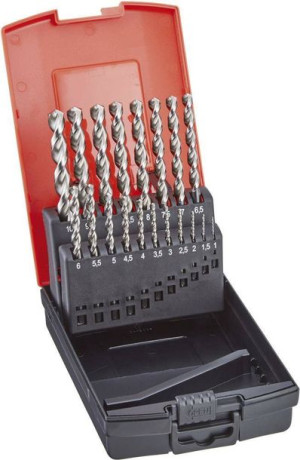 Zest.wiertel kret.DIN338 HSSE,typ N TF 1,0-10,0mm,wymiar co 0,5mm, 19-cz. F