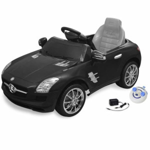 Samochód elektryczny dla dzieci Czarny Mercedes Benz SLS 6 V z pilotem