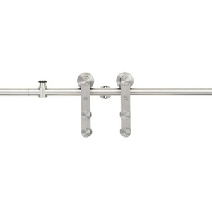 System do mocowania drzwi przesuwnych, 183 cm, stal, srebrny