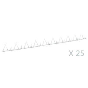 Kolce ochronne, 25 szt., stalowe, 1 m