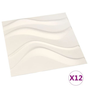 Panele ścienne 3D, 12 szt., 0,5x0,5 m, 3 m²