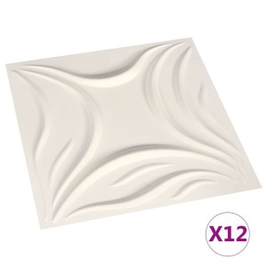 Panele ścienne 3D, 12 szt., 0,5x0,5 m, 3 m²