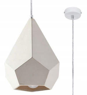 Biała Lampa Wisząca Geometryczna = Minimalistyczna
