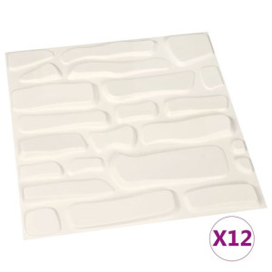 Panele ścienne 3D, 12 szt., 0,5x0,5 m, 3 m²