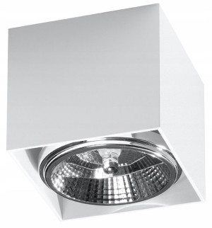Plafon Led Lampa Sufitowa Kwadratowa Kostka Biała