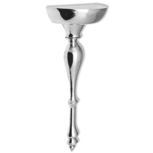VidaXL Półka/Stolik konsola ścienna z aluminium, srebrna 25x13x61 cm