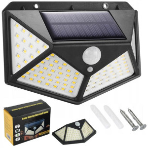 Lampa Solarna 100 Led Z Czujnikiem Zmierzchu Ruchu