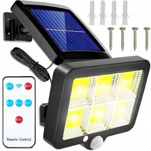 Lampa Solarna Led Czujnik Ruchu Zmierzchu + Pilot