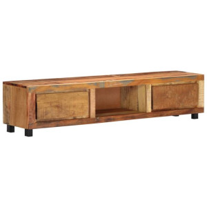 Szafka pod TV, 150x30x33 cm, lite drewno odzyskane