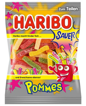 HARIBO ŻELKI POMMES SAUER 175g Kwaśne żelki