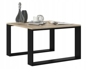 Stolik Kawowy Ława Loft Modern Mini Sonoma/czerń