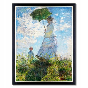 OBRAZ Claude Monet KOBIETA Z PARASOLKĄ + rama