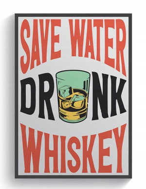 Plakat do domu bar pub garaż whiskey whisky 40x60