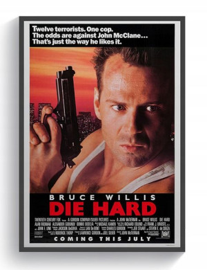 Szklana Pułapka Bruce Willis plakat 60x40 Premium